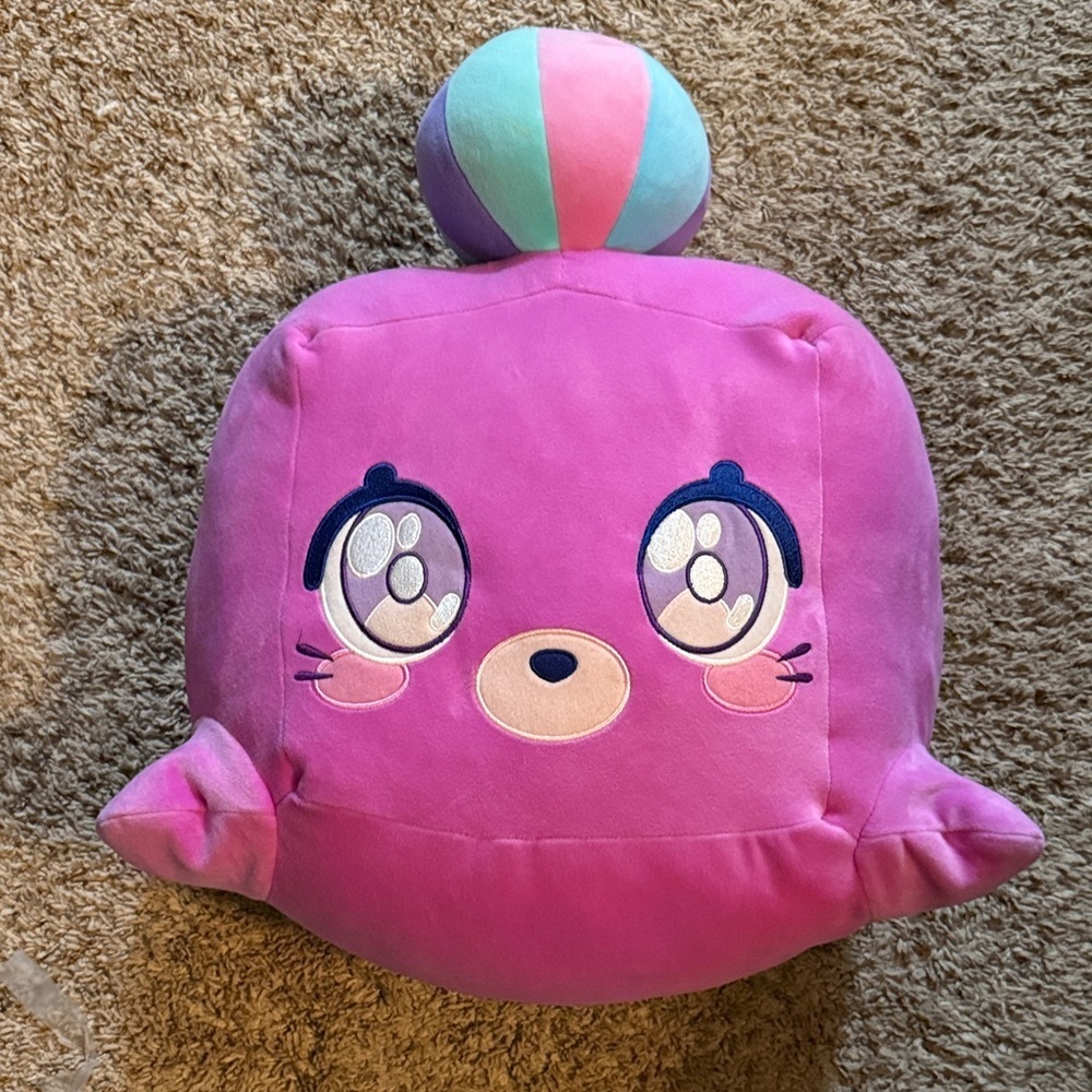 Big Game Plush Toy with Pink and Multicolor Design